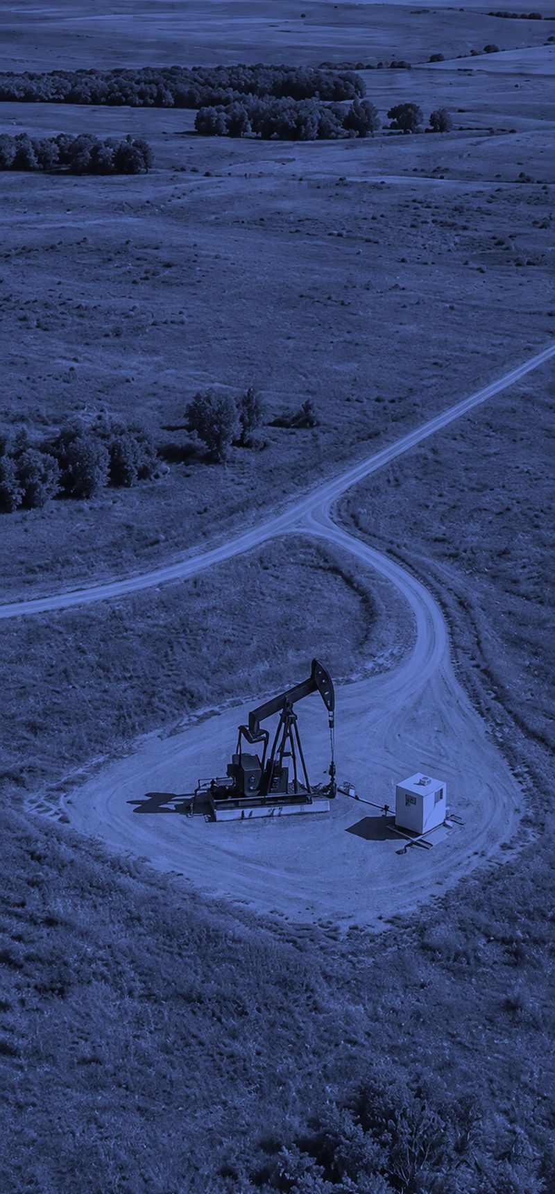 An oil pumpjack in the Alberta countryside